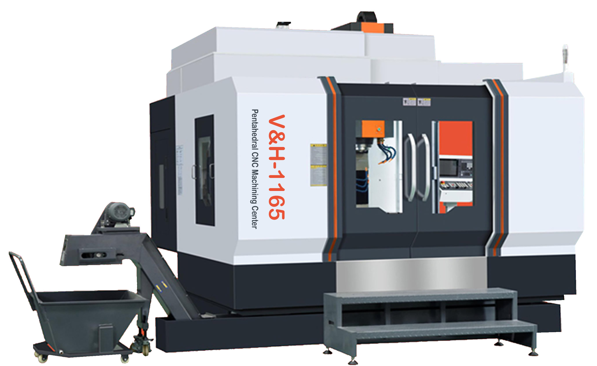 5-axis vertical and horizontal CNC machining center